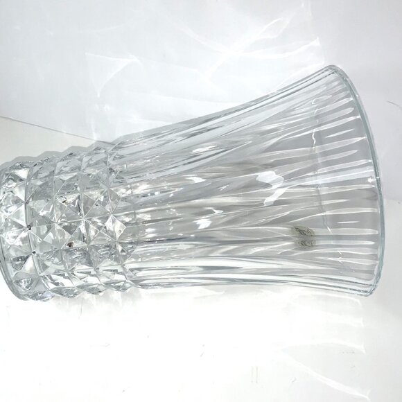 French Cristal D'Arques Diamond Cut Lead Crystal Vase Fontenay Collection MCM - Picture 3 of 12
